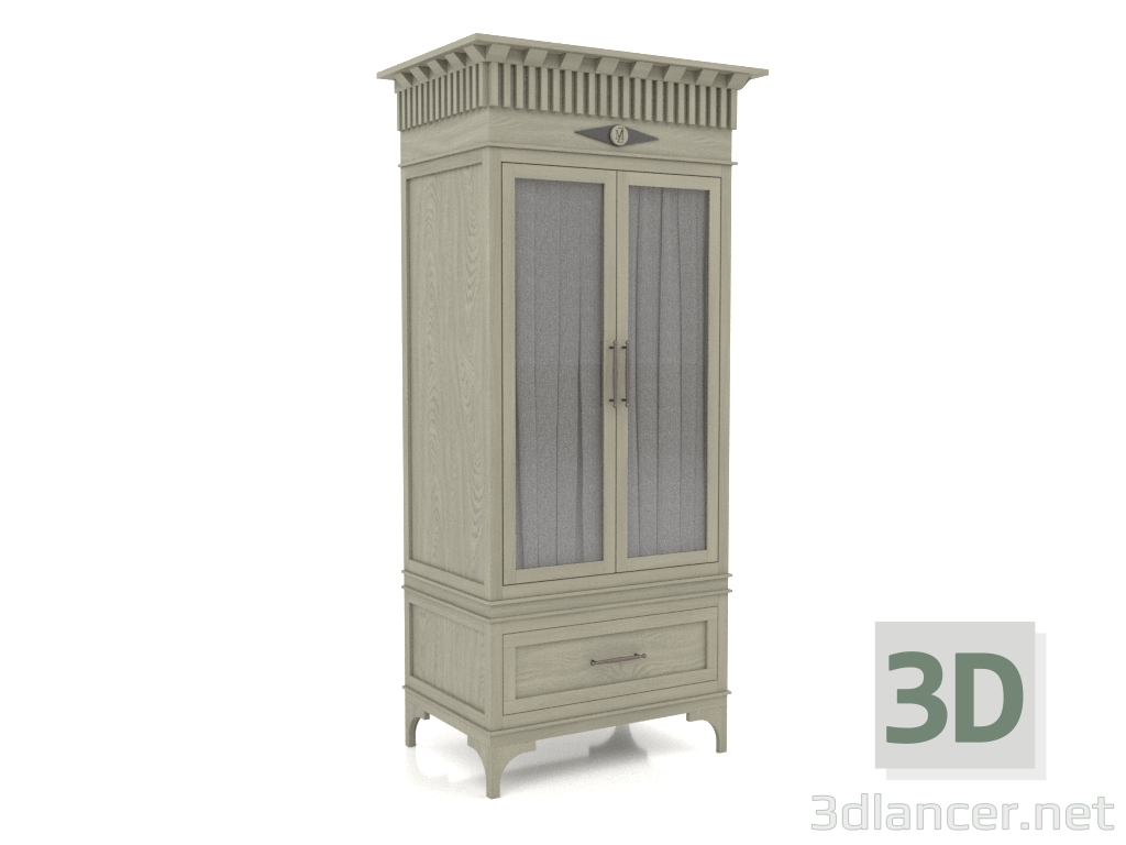 3d model Wardrobe (1 section) - preview