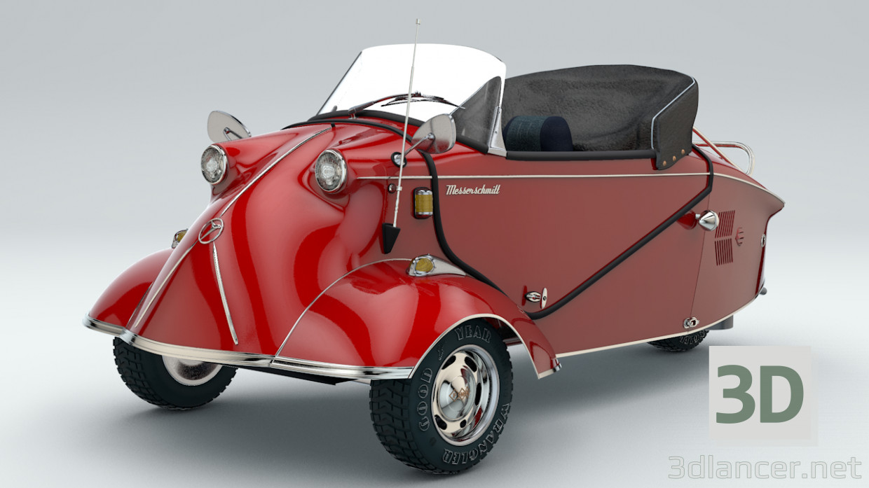 3D modeli Messerschmitt KR200 araba Roadster - önizleme