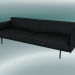 3d model Sofa triple Outline (Refine Black Leather, Black) - preview