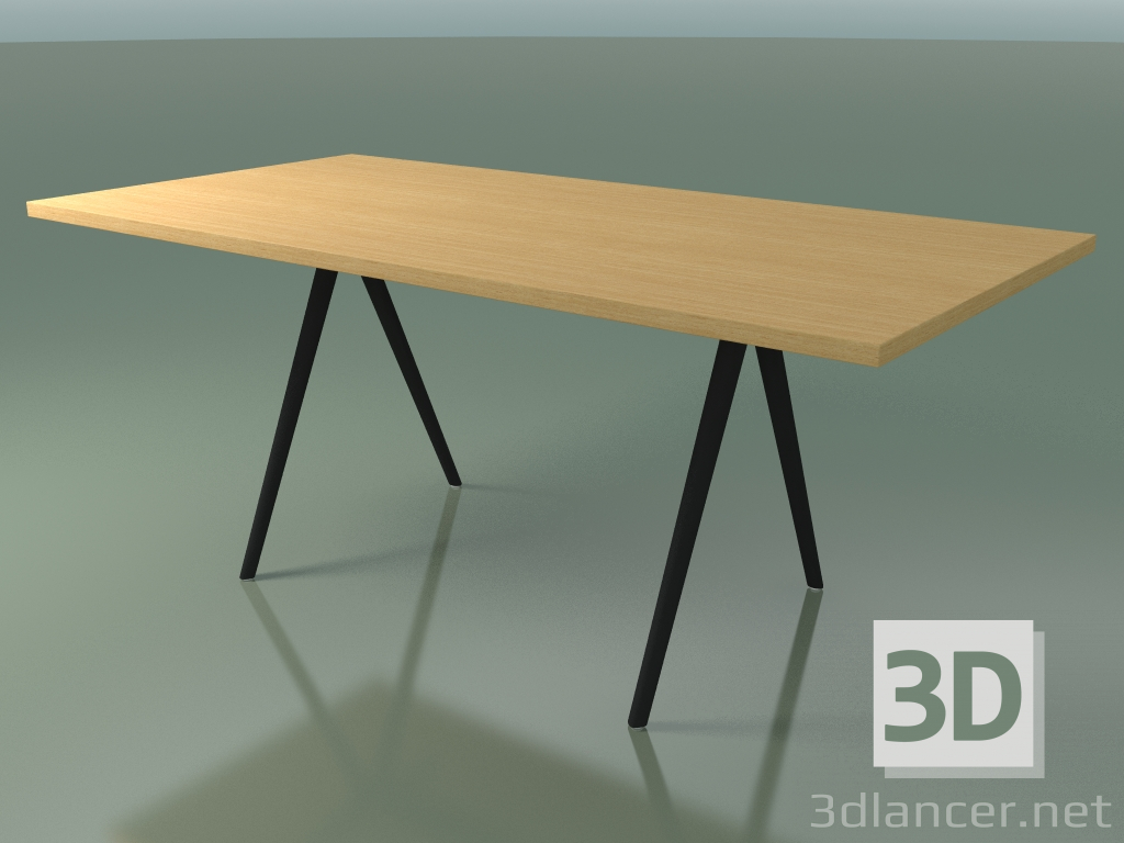 3D modeli Dikdörtgen masa 5432 (H 74 - 90x180 cm, bacaklar 180 °, kaplama L22 doğal meşe, V44) - önizleme