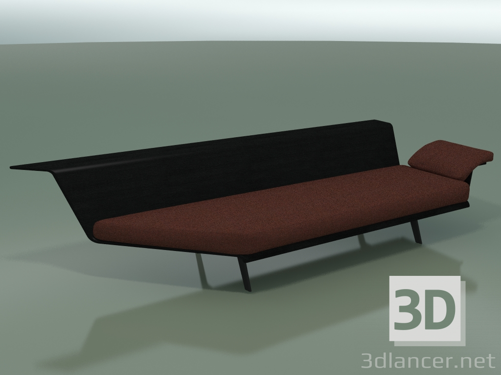 3D Modell Angular Lounge Module 4422 (90 ° rechts, schwarz) - Vorschau