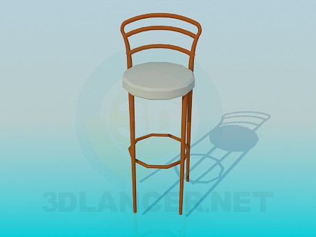 3d model Chair with high legs - preview