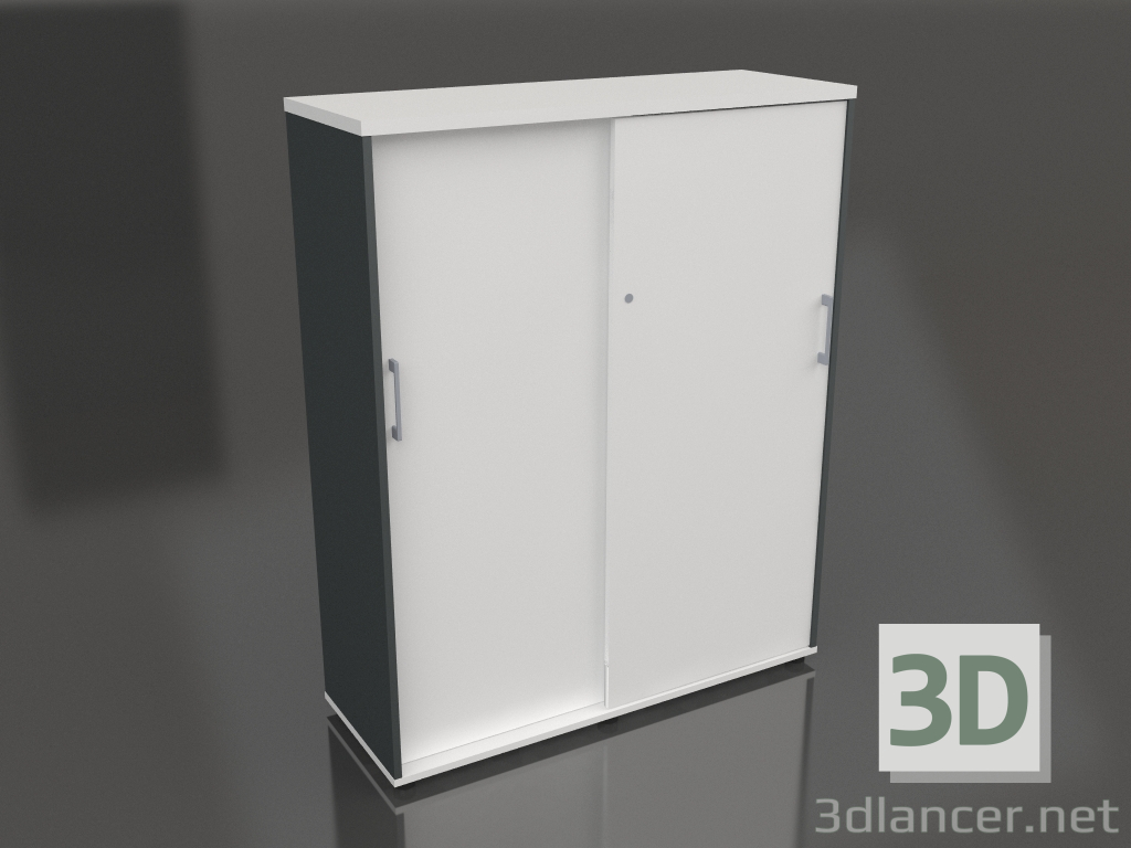 3D Modell Schrank mit Schiebetüren Standard A4P06 (1200x432x1481) - Vorschau