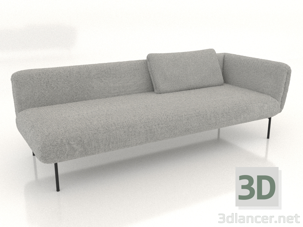 3D Modell Abschlusssofamodul 225 rechts (Option 1) - Vorschau