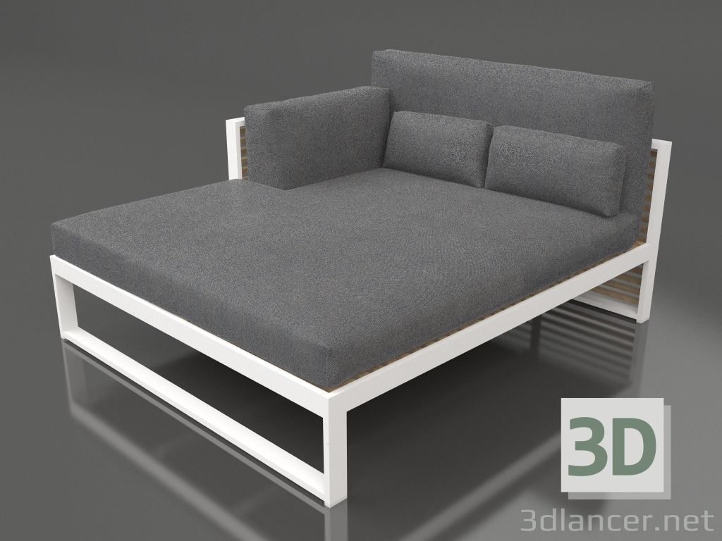 3d model Sofá modular XL, sección 2 izquierda, respaldo alto (Blanco) - vista previa