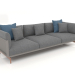 3d model 3-seater sofa (Quartz gray) - preview