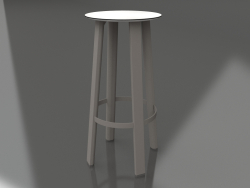 Tabouret haut (Gris quartz)