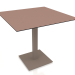 Modelo 3d Mesa de jantar com perna de coluna 80x80 (Bronze) - preview