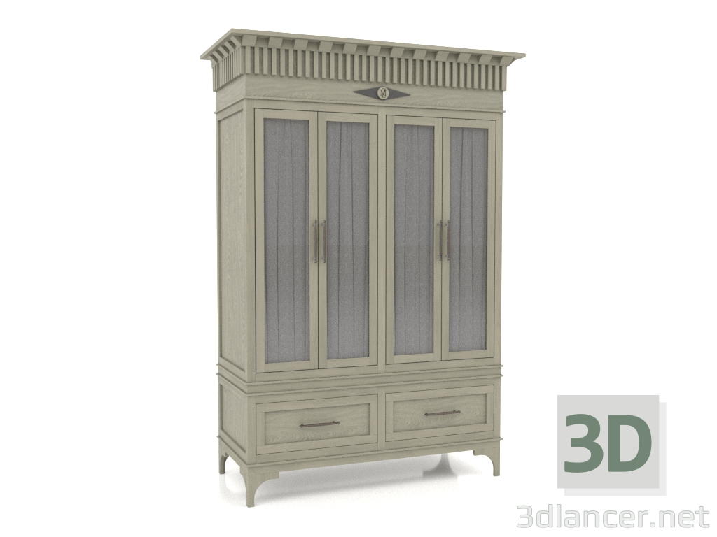 3d model Wardrobe (2 sections) - preview