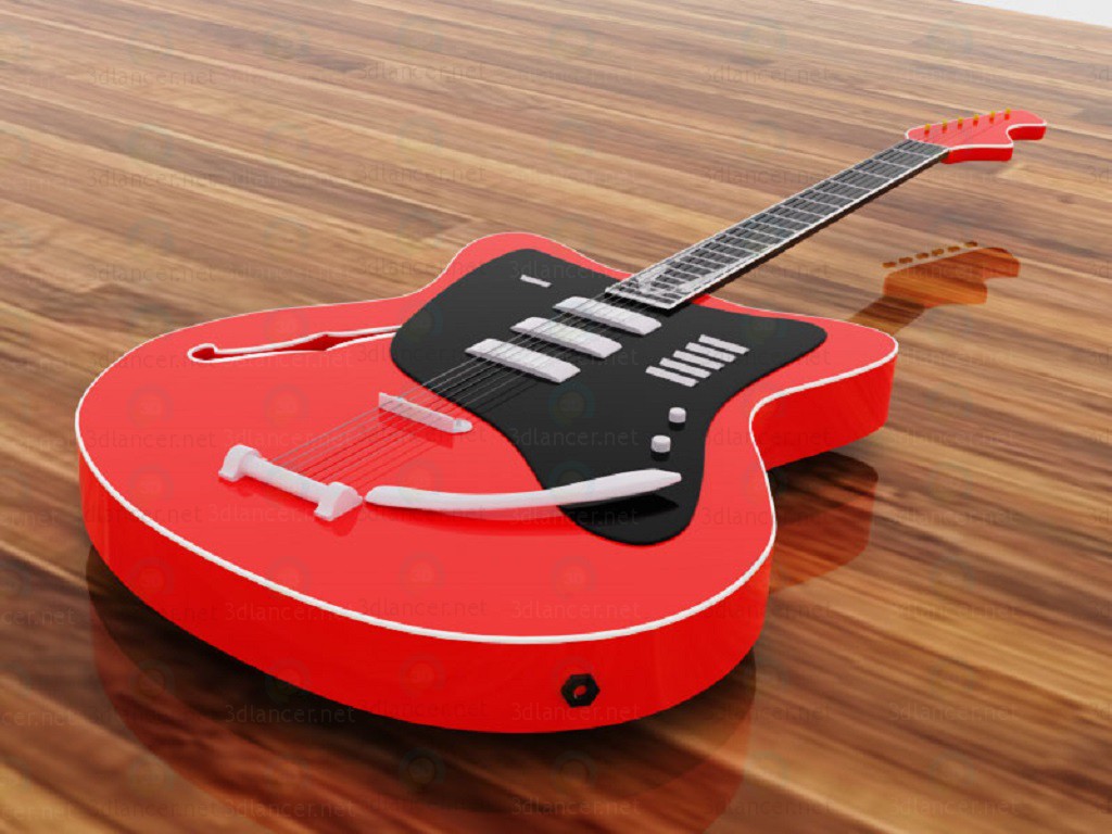 3D Modell Gitarre - Vorschau