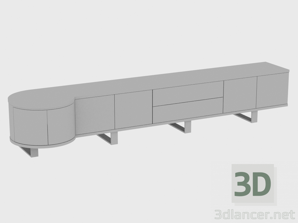 3d model Curbstone COURBET ANTE CABINET (347X70XH61) - vista previa