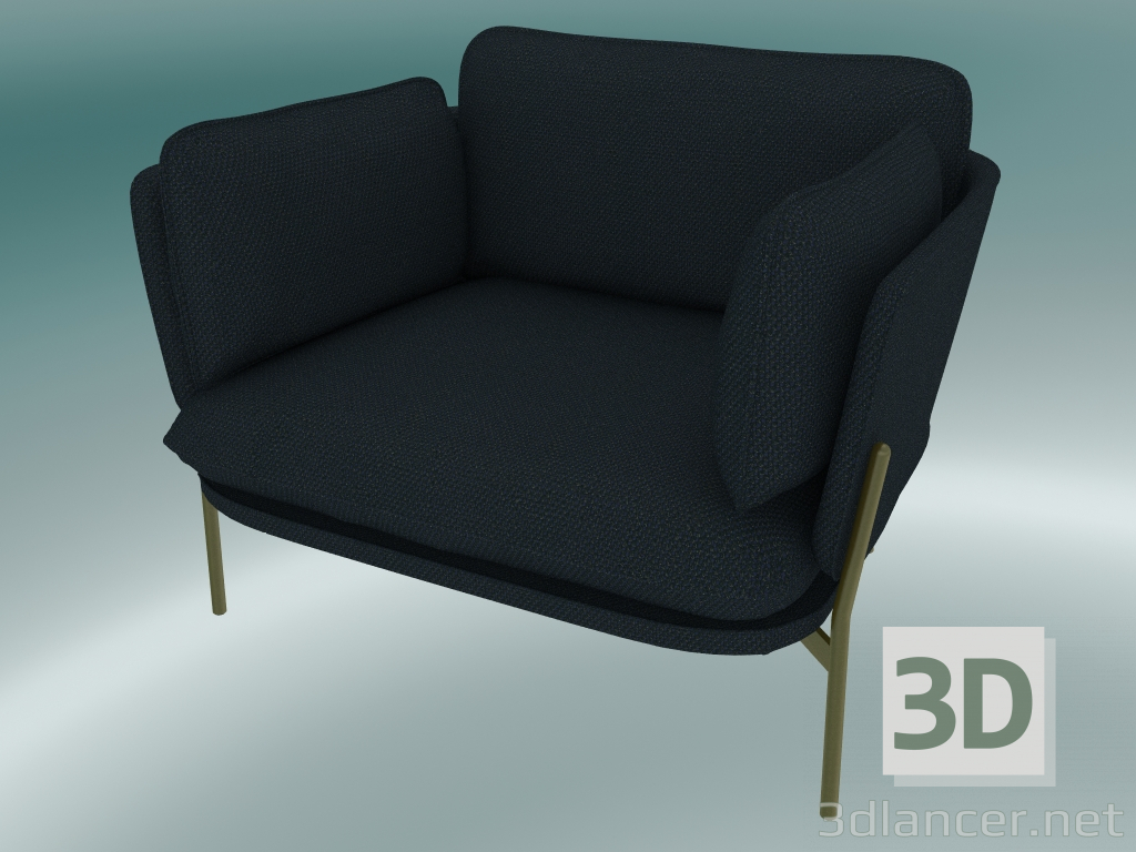 3d model Sillón Cloud (LN1, 84x100 N 75cm, patas de bronce, Sunniva 2 192) - vista previa