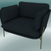 3d model Sillón Cloud (LN1, 84x100 N 75cm, patas de bronce, Sunniva 2 192) - vista previa