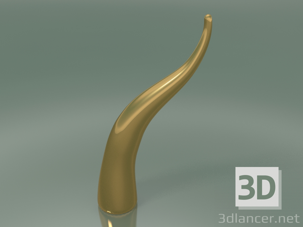 3d model Figurine Ceramic Corno (H 50cm, Gold) - preview