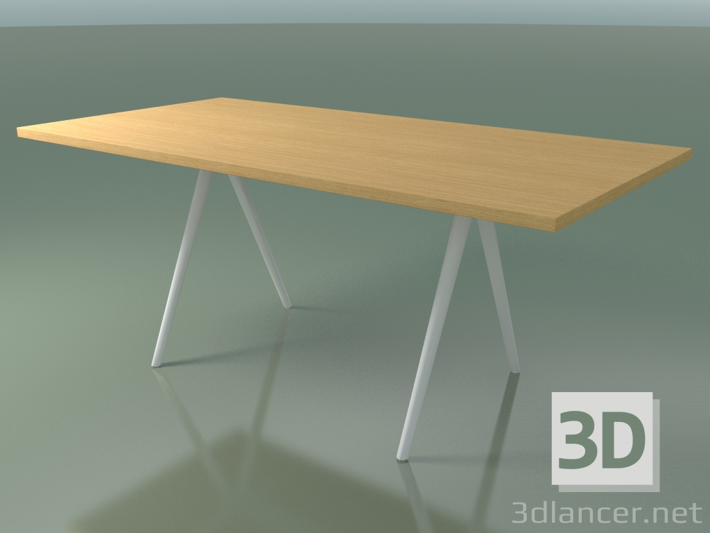 3d model Mesa rectangular 5432 (H 74 - 90x180 cm, patas 180 °, chapa de roble natural L22, V12) - vista previa