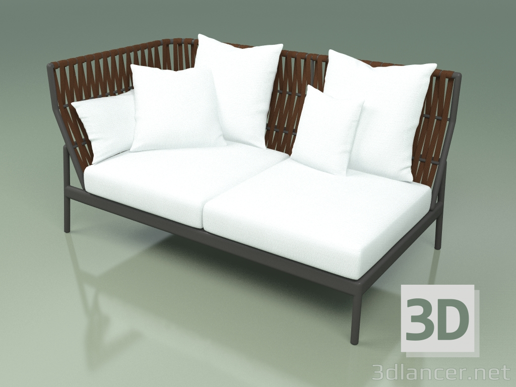 3d model Sofa module right 104 (Belt Brown) - preview