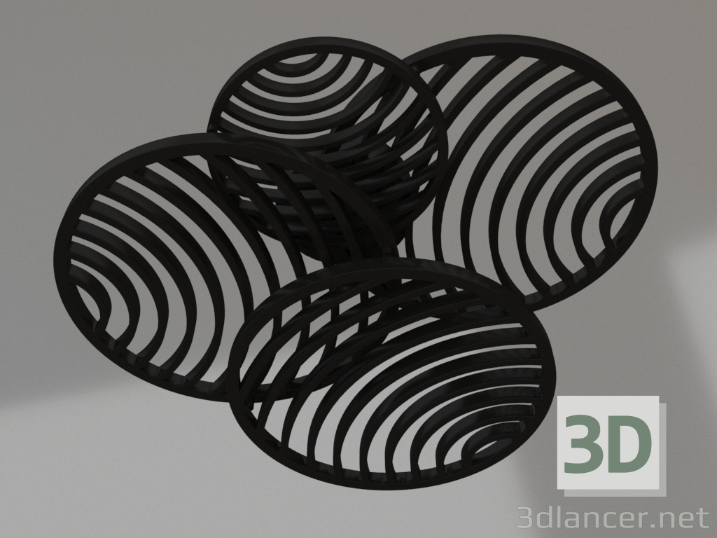 3d model Aplique y plafón (7230) - vista previa