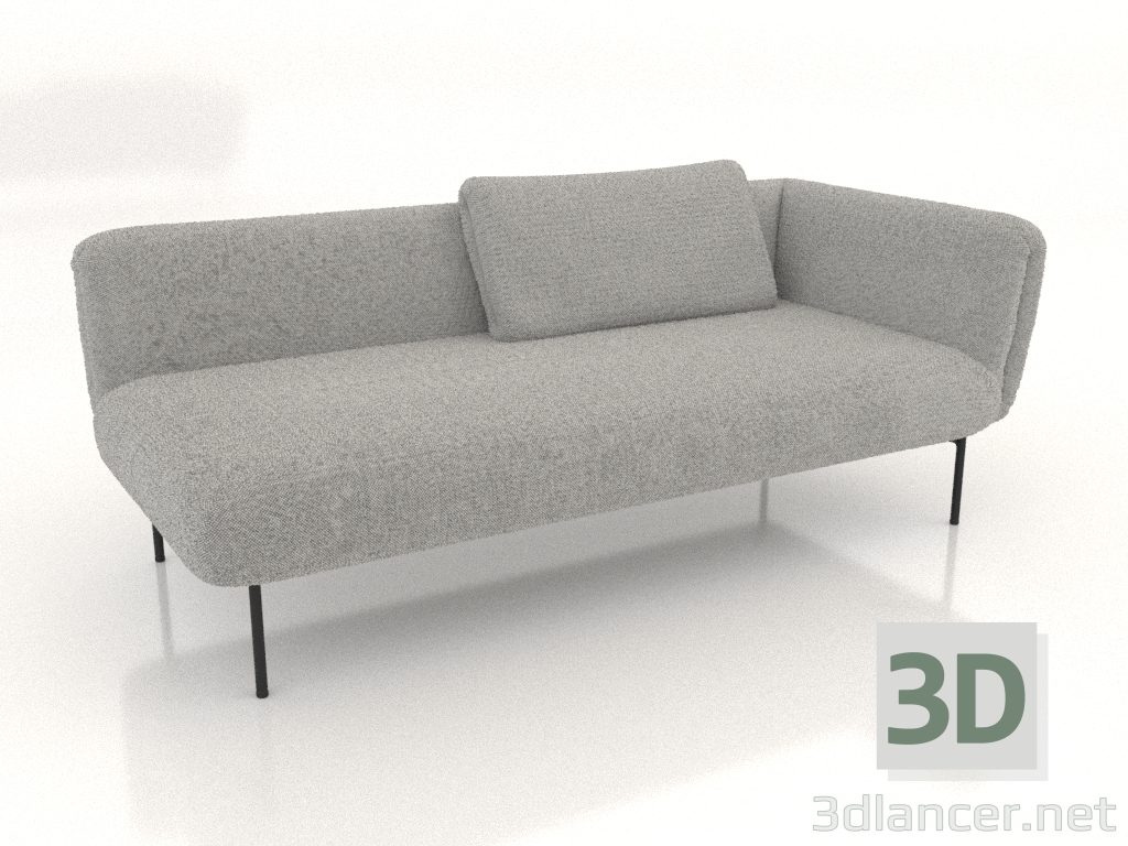 3d model End sofa module 190 right (option 1) - preview