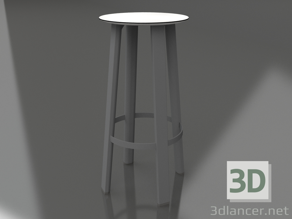 3d model Taburete alto (Antracita) - vista previa