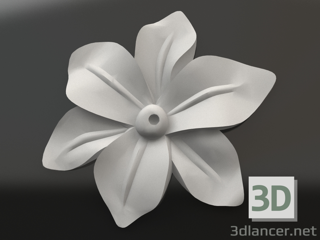 modello 3D Elemento decorativo in gesso DE 031 (D=50) - anteprima