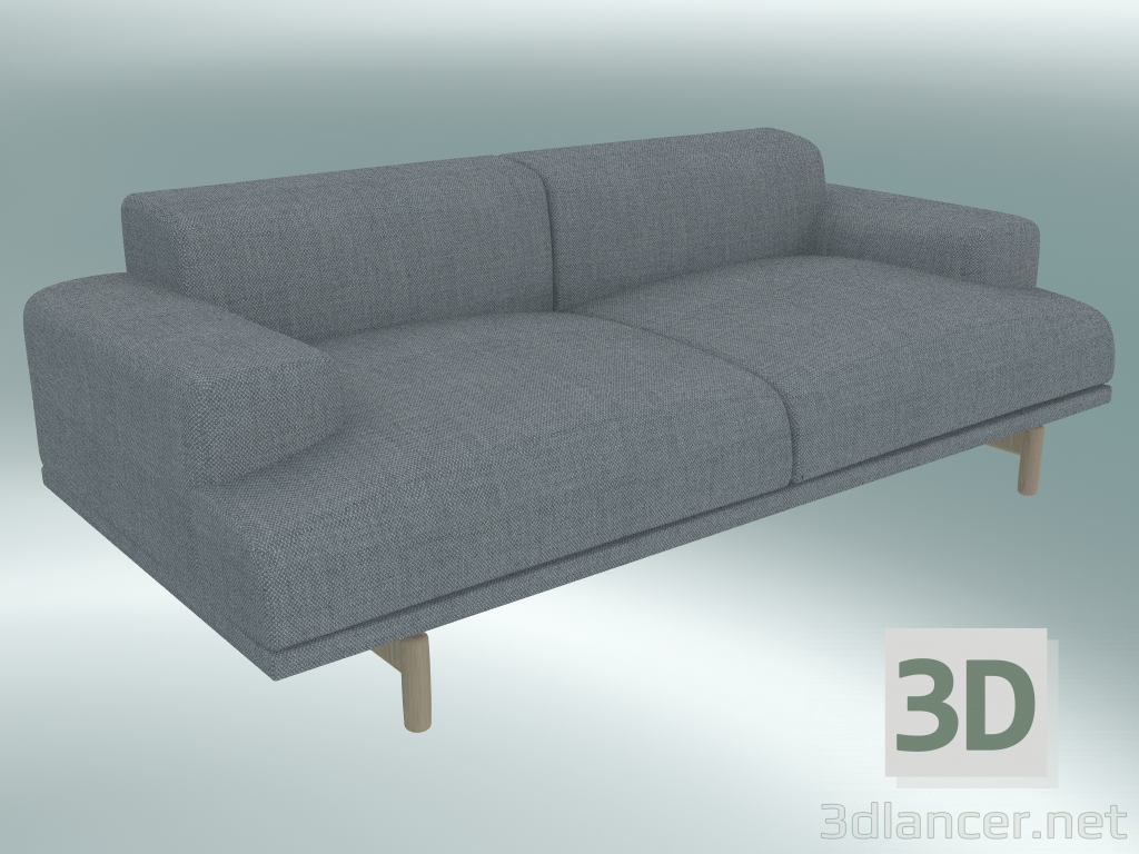 modello 3D Divano doppio Compose (Fiord 151) - anteprima