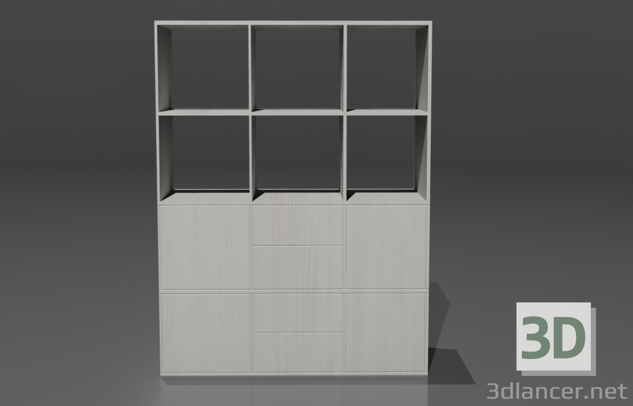 Estantería 3D modelo Compro - render