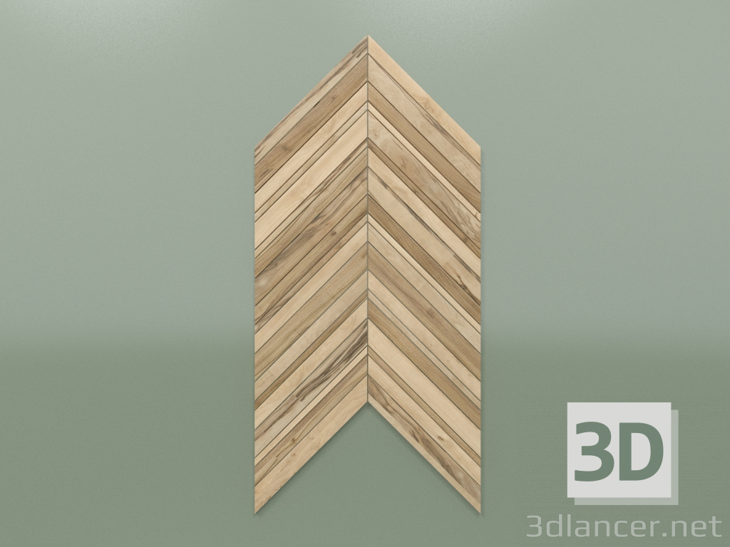 Modelo 3d Painel de madeira de abeto zebra francês - preview