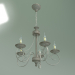 Modelo 3d Lustre suspenso 22404-5 (branco com dourado) - preview