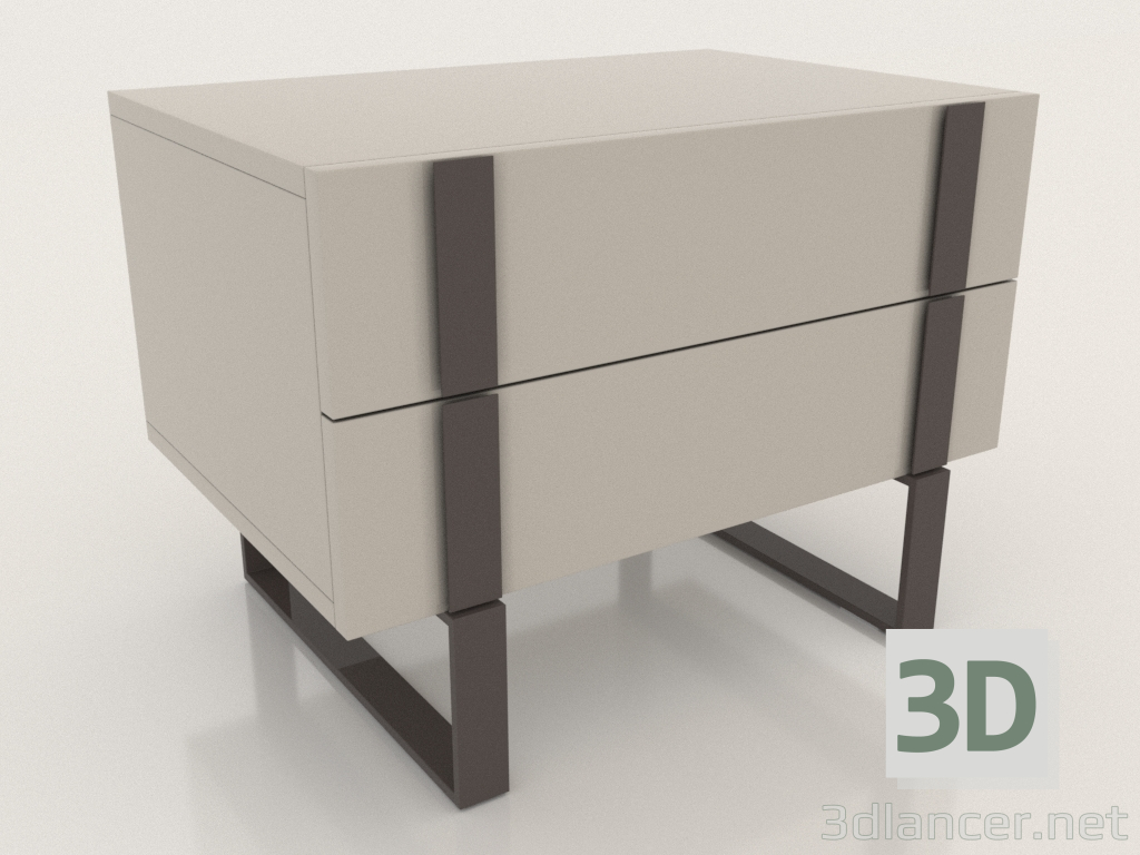 Modelo 3d Mesa de cabeceira Tóquio (marfim) - preview