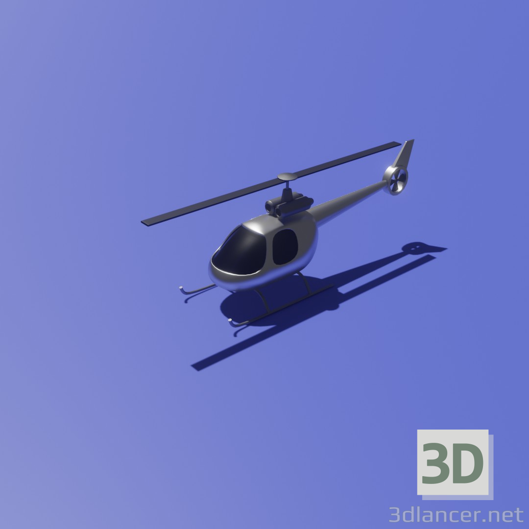 Modelo 3d helicóptero - preview