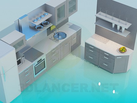 3d model Kitchen - preview