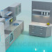 3d model Cocina - vista previa