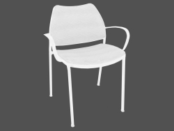 Silla de oficina con estructura blanca (con reposabrazos)