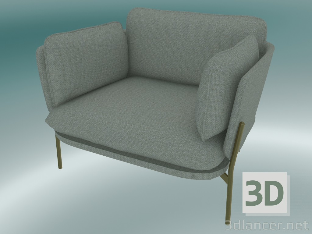 3d model Sillón Cloud (LN1, 84x100 N 75cm, patas de bronce, Sunniva 2717) - vista previa