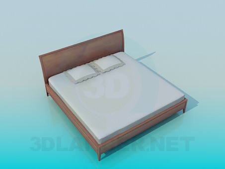 3D Modell Bett - Vorschau