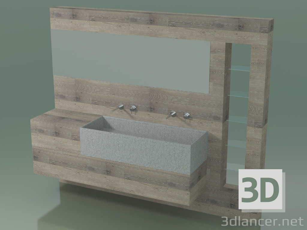 modello 3D Sistema arredo bagno (D11) - anteprima