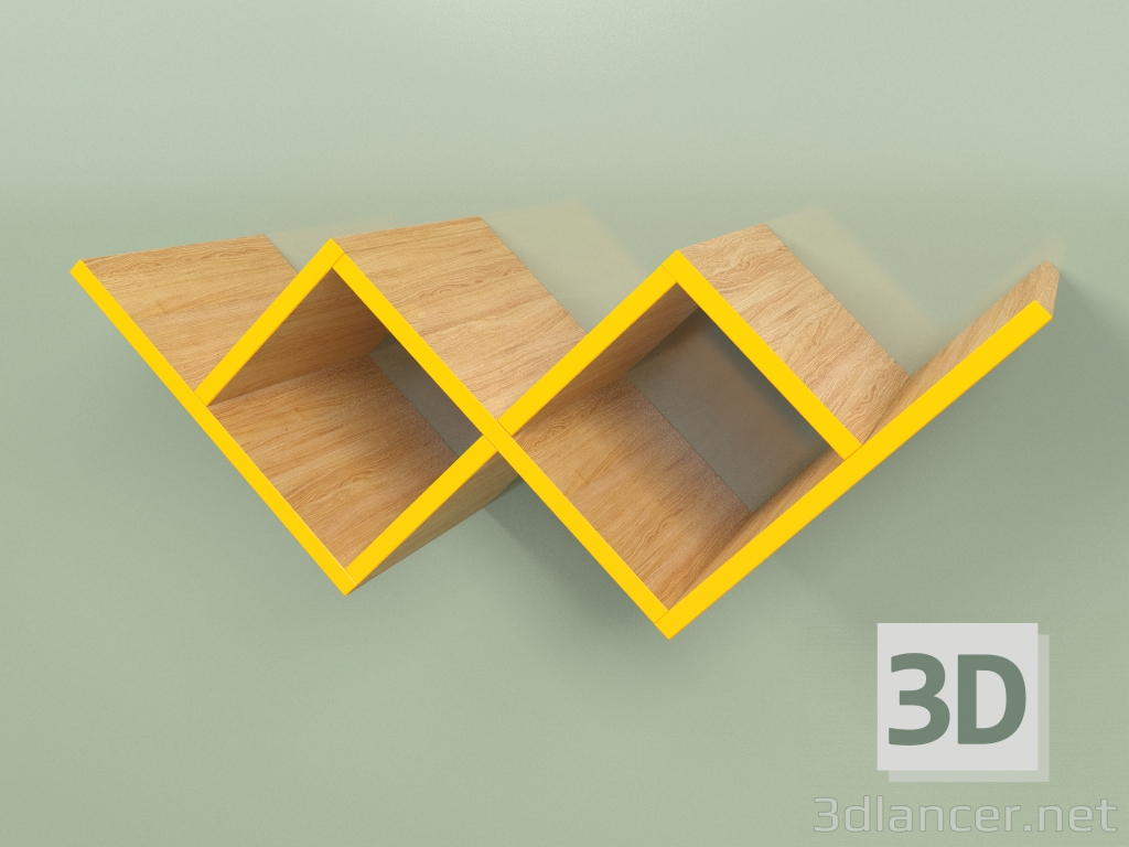 3d модель Книжная полка Woo Shelf (оранжевый) – превью