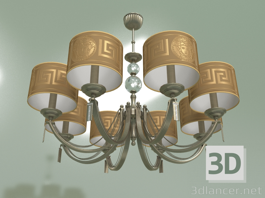 modello 3D Lampadario ZAFFIRO ZAF-ZW-8 (PA) - anteprima