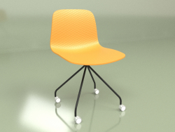 Silla Glide con ruedas (naranja)