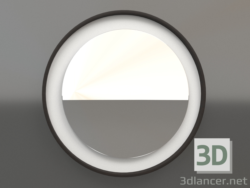 3d model Mirror ZL 19 (D=568, white, wood brown dark) - preview