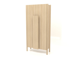 Armoire à longues poignées (sans arrondi) L 01 (800x300x1600, bois blanc)