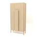 3d model Wardrobe with long handles (without rounding) W 01 (800x300x1600, wood white) - preview