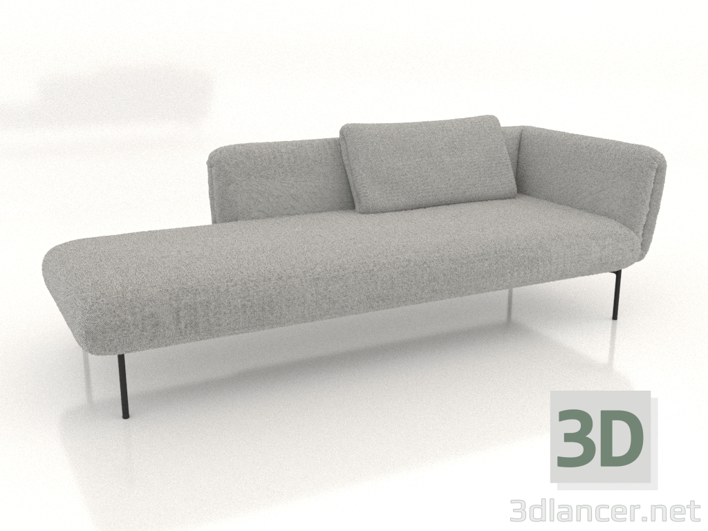 modello 3D Chaise longue 225 destra (opzione 1) - anteprima