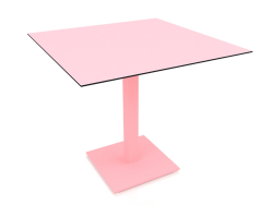 Table à manger sur pied colonne 80x80 (Rose)