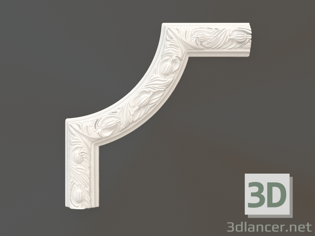 3d model Gypsum corner element DELH 038 (250x250x24) - preview