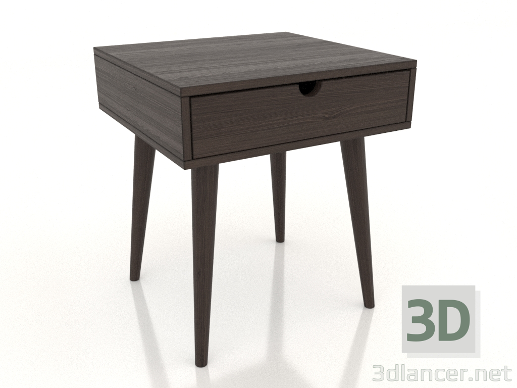 modèle 3D Table de chevet STAND 420x400 mm (frêne noyer) - preview