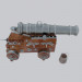 3d Naval gun "Unicorn". Vessel cannon Unicorn model buy - render