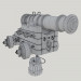 3d Naval gun "Unicorn". Vessel cannon Unicorn model buy - render