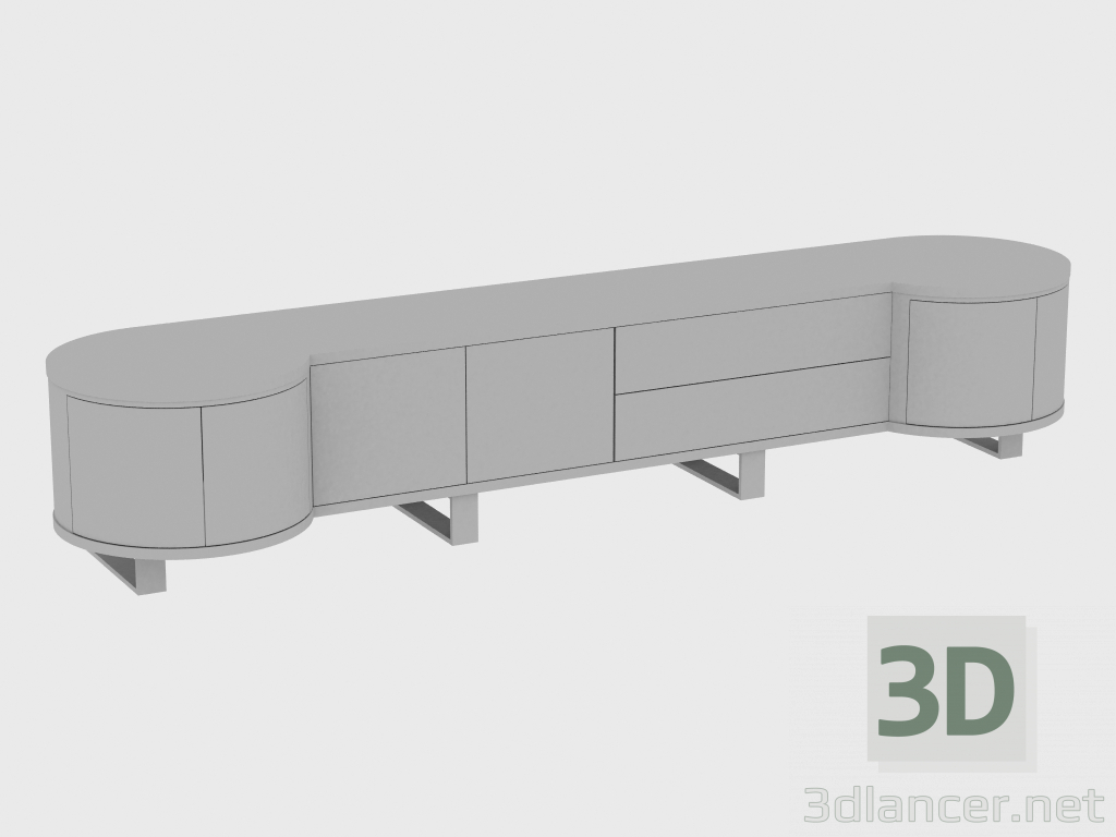 3d model Bordillo REDONDO DE CORTE (320Х70Х61) - vista previa