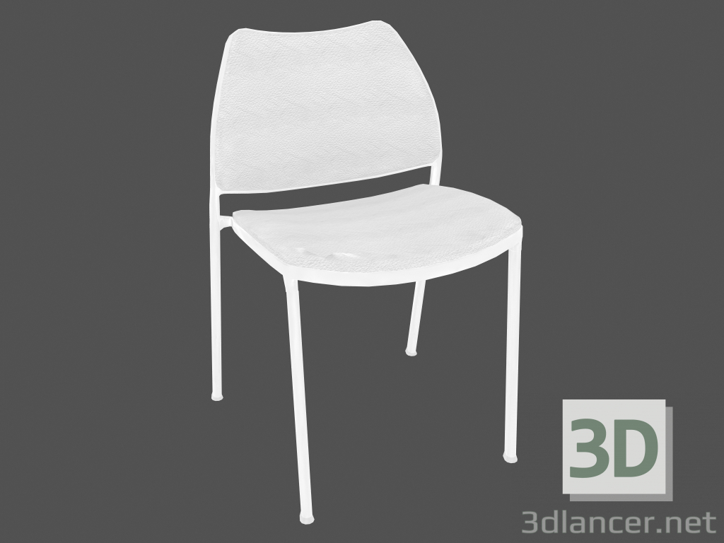 3d model Silla de oficina con marco blanco - vista previa